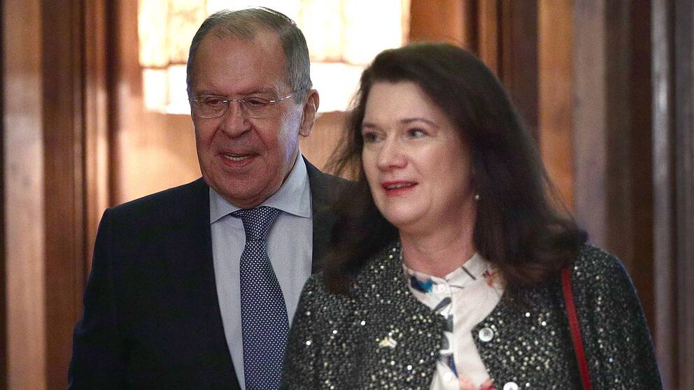 Rysslands utrikesminister Sergej Lavrov i möte med utrikesminster Ann Linde