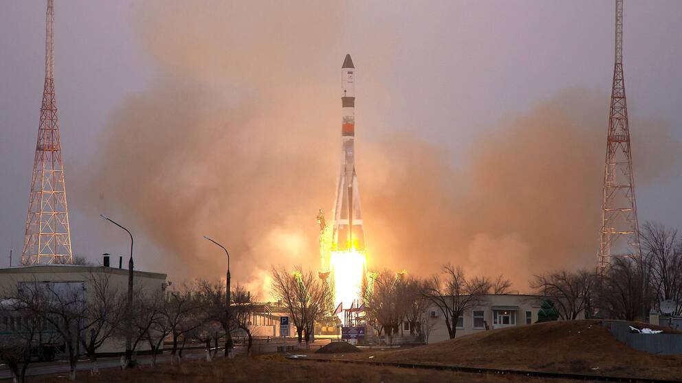 En rysk raket skjuts upp från Kazakstan