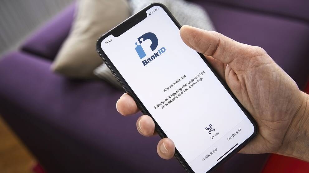 Bild på Bank-id-appen.