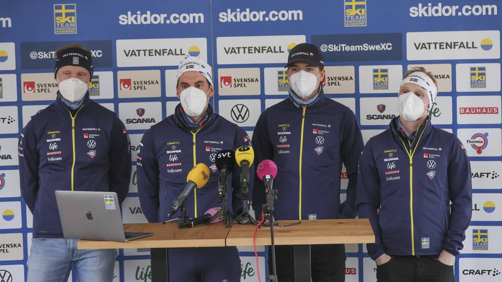 Sveriges Oskar Svensson, Johan Häggström, William Poromaa och Jens Burman.