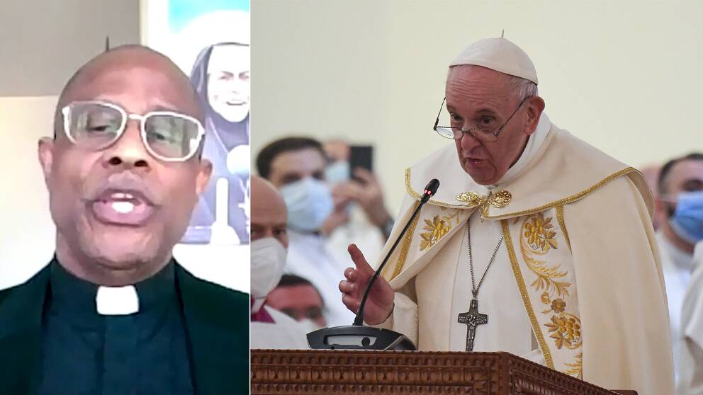 Tvärtemot vad Påve Franciskus sagt tidigare så går nu Vatikanen ut med beskedet att homosexualitet är synd. Den katolska prästen Bryan Massingale (t.v) är besviken.