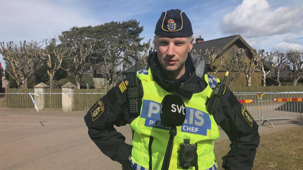 Mats Timmermann, gruppchef på polisen, på Östra stranden.