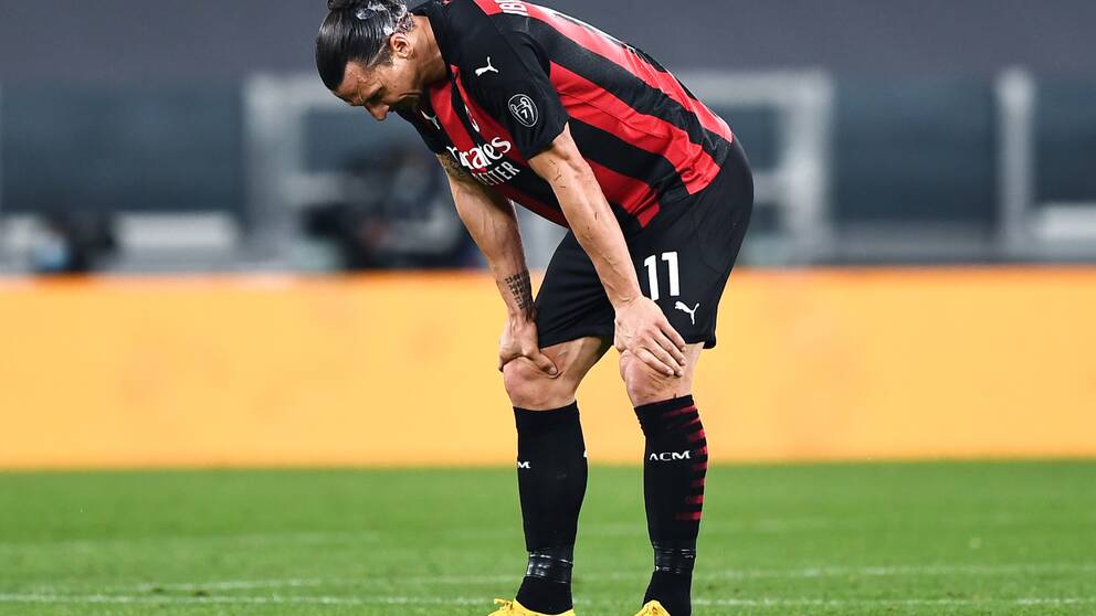Zlatan Ibrahimovic skadade sig i mötet med Juventus.