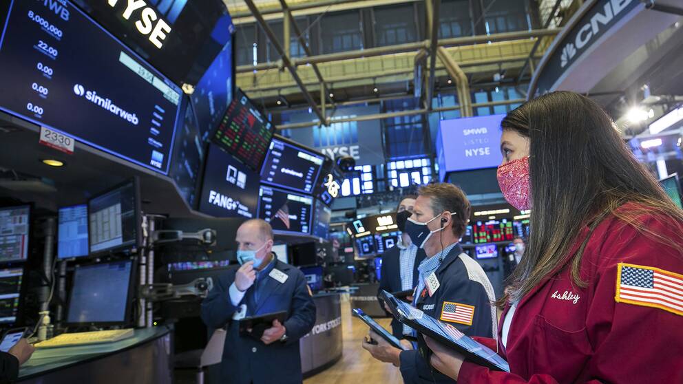 Börsnoterare på Wall Street.