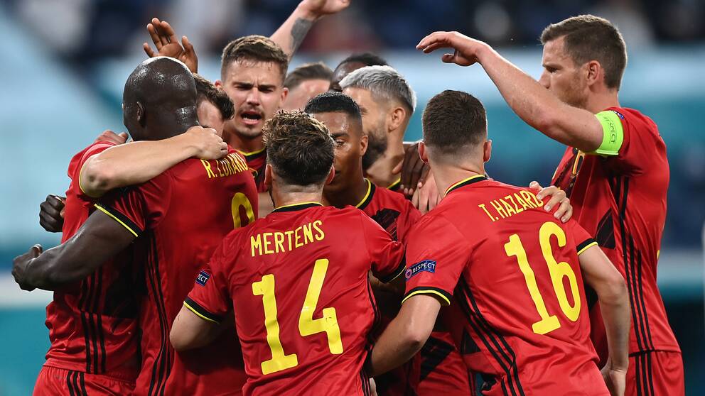 Belgien firar ledningsmålet mot Ryssland.