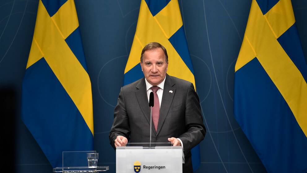Statsminister Stefan Löfven har pressträff.
