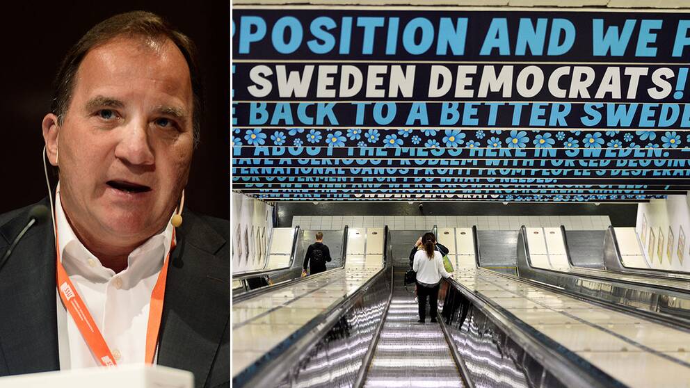 ”Bedrövlig” säger Stefan Löfven om SD-kampanjen kring tiggeri.