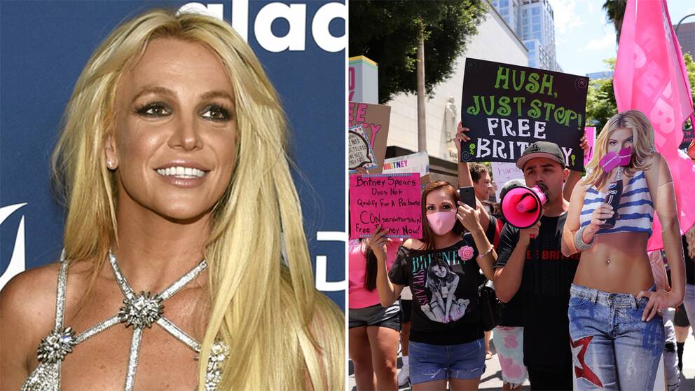 Britney Spears/Fans på plats utanför domstolen i Los Angeles
