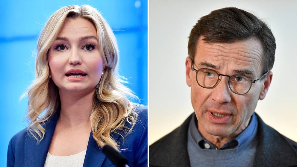 Ebba Busch (KD) och Ulf Kristersson (M).