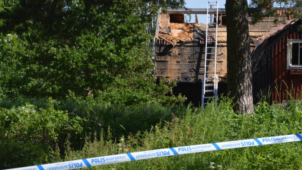 Brand i hus i Sörby i Örebro den 2 juli 2021.