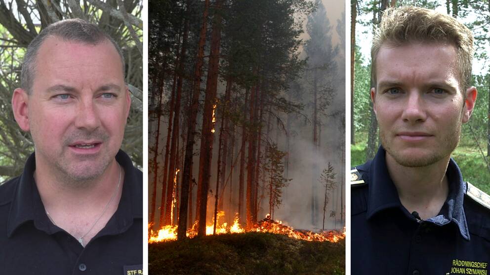 Johan Wickenberg, stf Räddningschef Jämtland, Skogsbrand vid Kårböle strax utanför Ljusdal, Johan Szymanski, vakthavande brandingenjör i Stockholms brandförsvar.