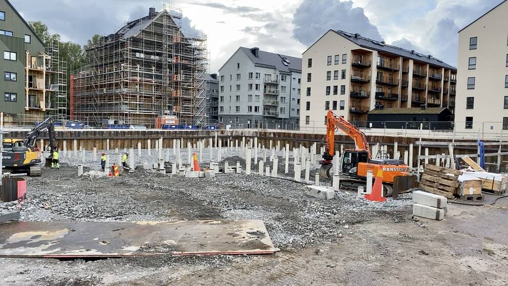 Västerås står för 75 procent av nybyggnationen av bostäder i länet, som här i från ett bygge på Öster Mälarstrand.