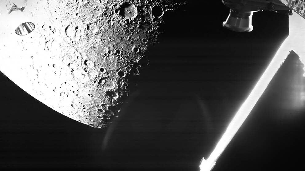 Merkurius, sedd från Bepi Colombo-sonden.