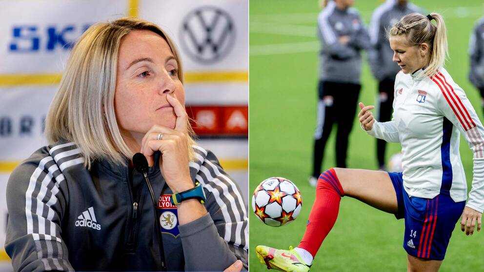 Sonia Bompastor och Ada Hegerberg.