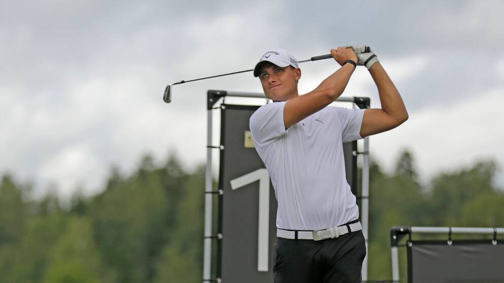 Ludvig Åberg, 21 år, spelar på PGA-touren den här veckan.