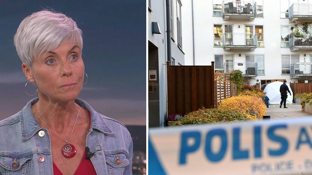 Åsa Furén-Thulin, sektionschef socialtjänst på Sveriges kommuner och regioner / Brottsplatsen i Hammarby Sjöstad där rapparen Nils ”Einár” Grönberg sköts ihjäl.