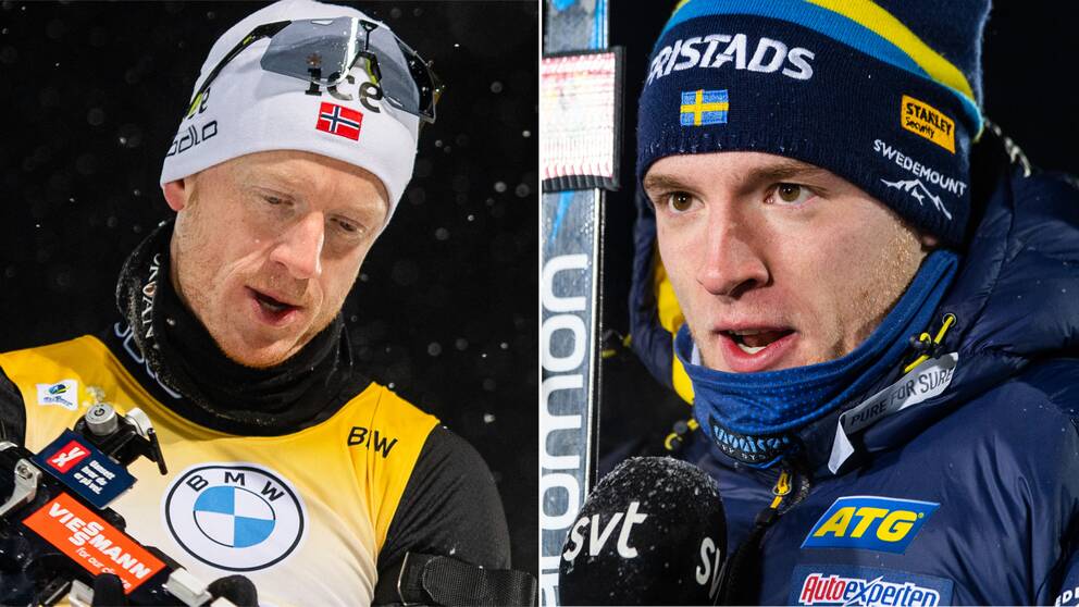 Johannes Thingnes Bö och Sebastian Samuelsson.