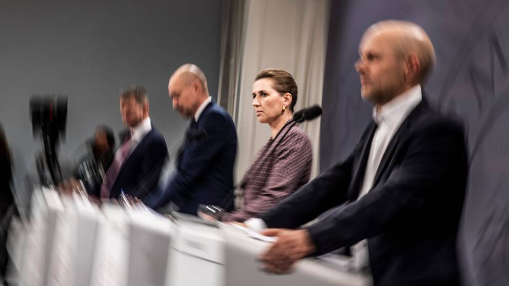 Danmarks statsminister Mette Fredriksen under en presskonferens om coronaviruset tidigare i veckan.