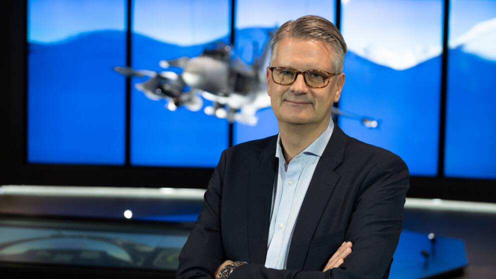 Saabs presschef Mattias Rådström