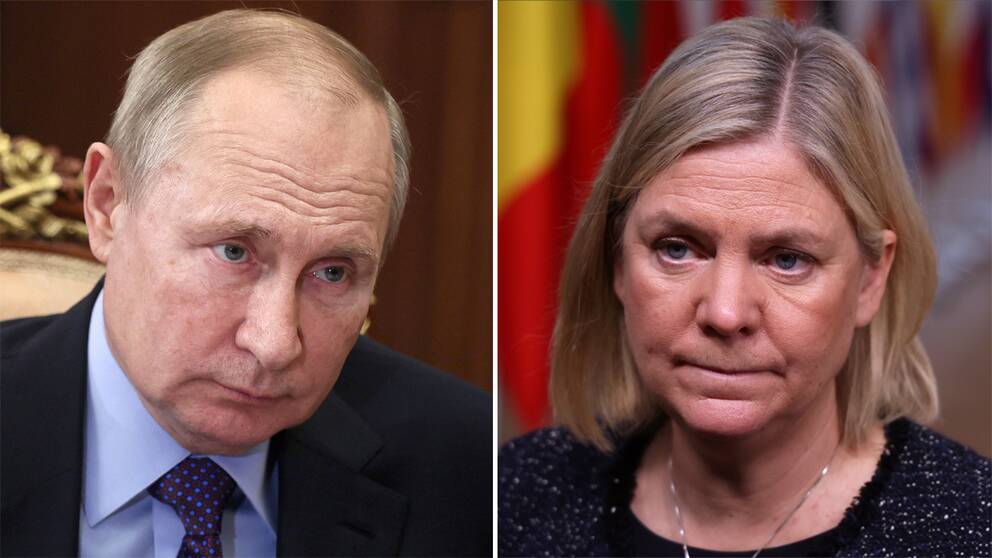 Vladimir Putin och Magdalena Andersson.