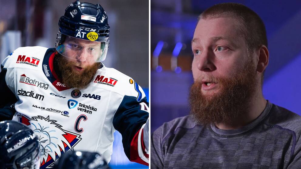 Linköpings kapten Jonas Junland i SVT:s ”Hockeykväll”.
