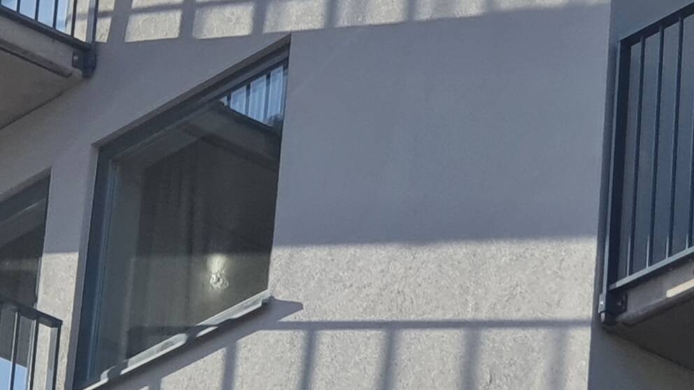 Fönster med skotthål