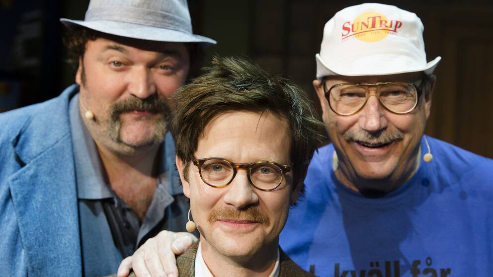 Bild från teateruppsättningen Sällskapsresan 2015 med Anders 