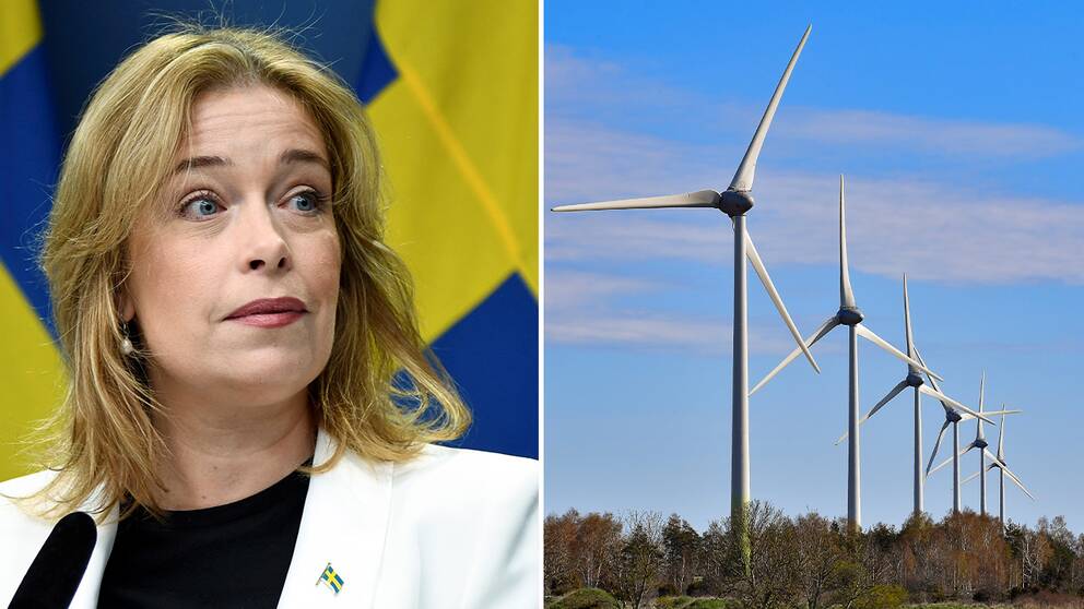 klimat- och miljöminister Annika Strandhäll (S) / vindkraftverk på Öland