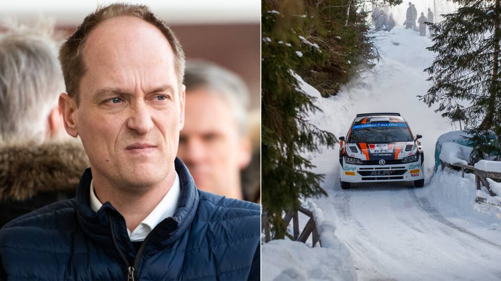 Svenska rallyts vd Glenn Olsson till vänster i bild.