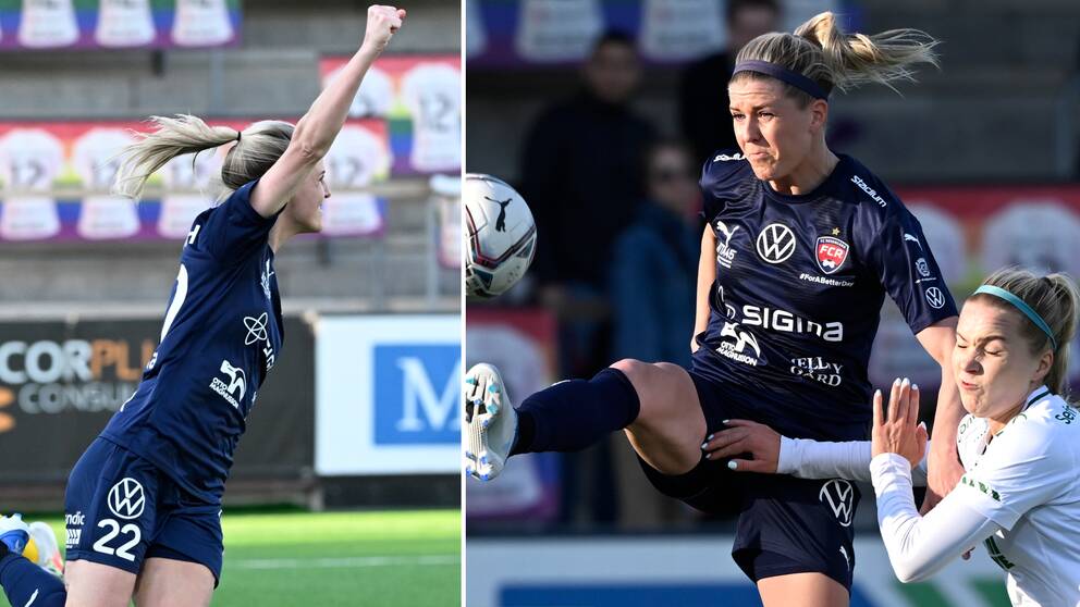 Olivia Schough stod för två mål och en assist mot Hammarby.