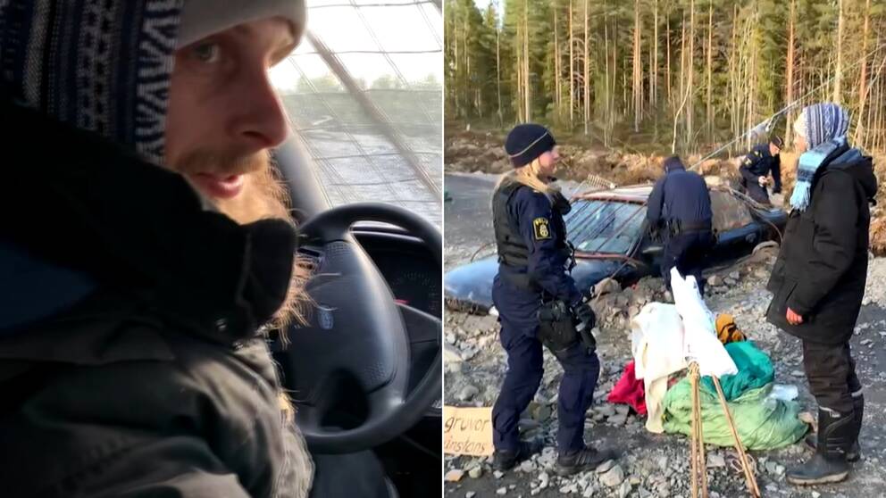Vindkraftsdemonstranten Kim Hultgren.