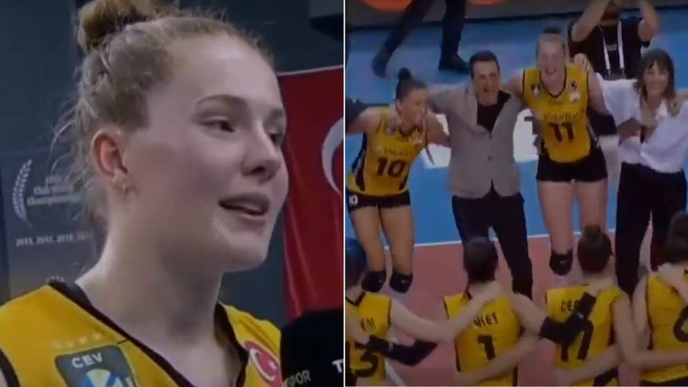 Isabelle Haak firar guldet med Vakifbank.