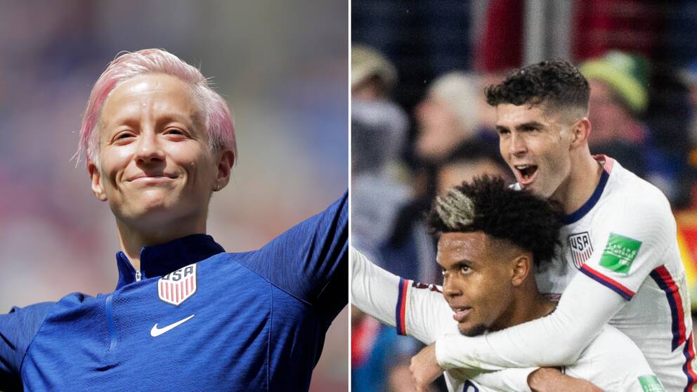 Megan Rapinoe, Weston McKennie och Christian Pulisic.