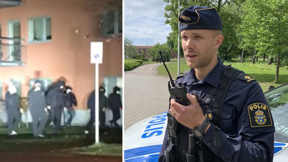 Johannes Jingblad och hans kollega fick ta skydd i bilen när cirka femton ungdomar rusade mot dem. I klippet berättar han om händelsen.