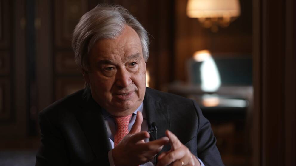 Exklusiv intervju med FN:s generalsekreterare António Guterres.