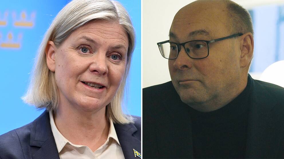 Statsminister Magdalena Andersson (S), skatteutskottets ordförande riksdagsledamöten Jörgen Hellman (S)