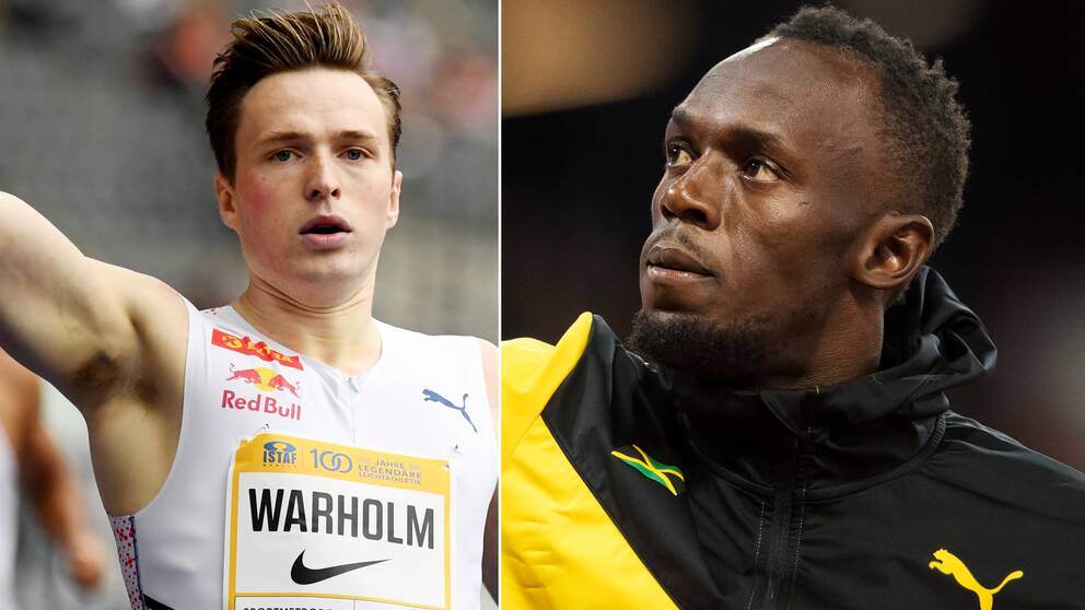 Karsten Warholm och Usain Bolt.