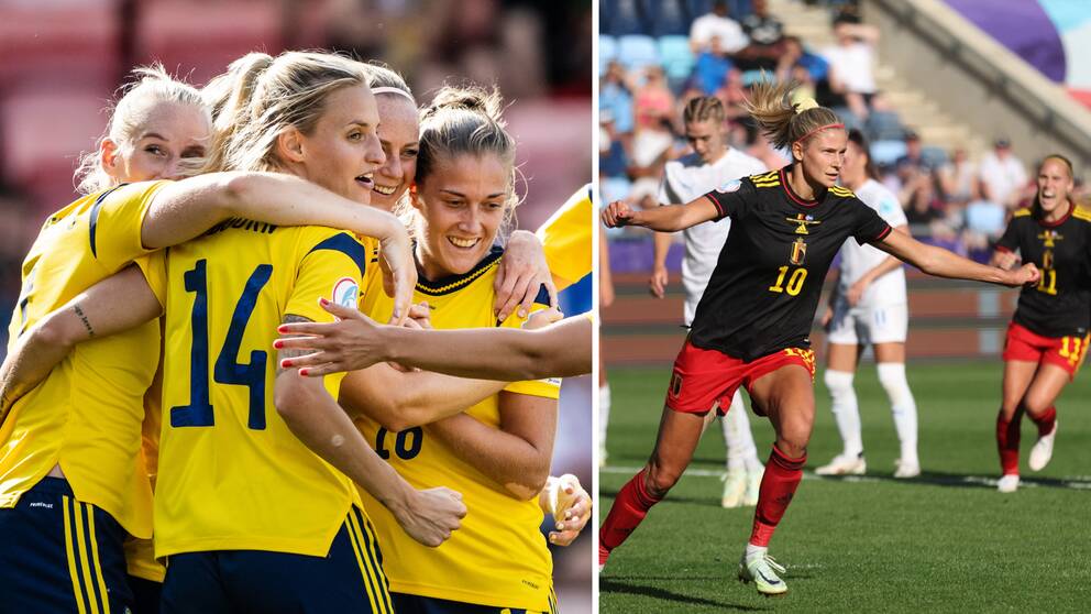 Sverige ställs mot Belgien i kvartsfinalen.