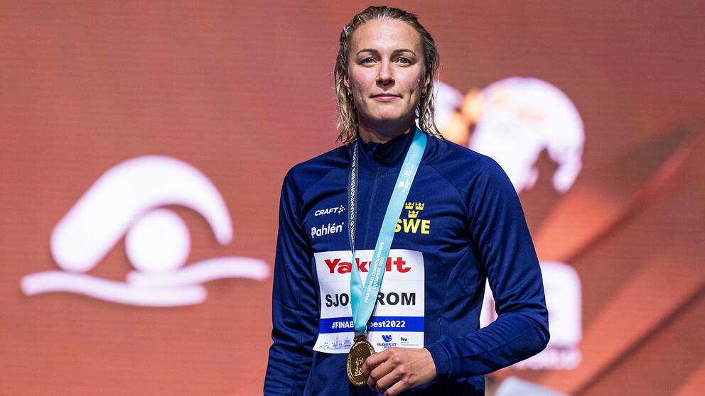Sarah Sjöström under VM i juni.