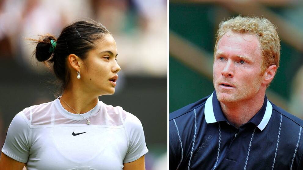 Emma Raducanu och Dmitrij Tursunov.