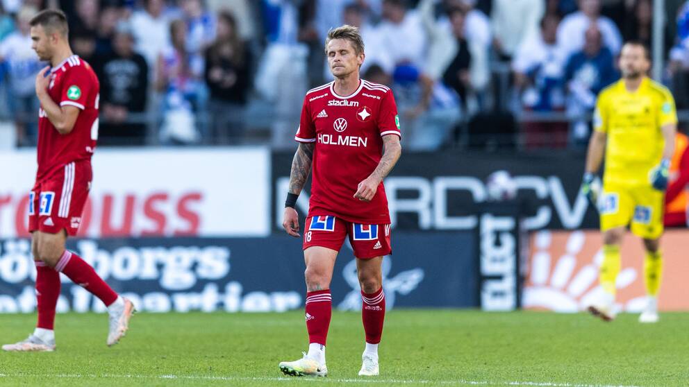 IFK Norrköpings Ari Freyr Skulason deppar under fotbollsmatchen i Allsvenskan mellan IFK Göteborg och IFK Norrköping den 1 augusti 2022 i Göteborg.
