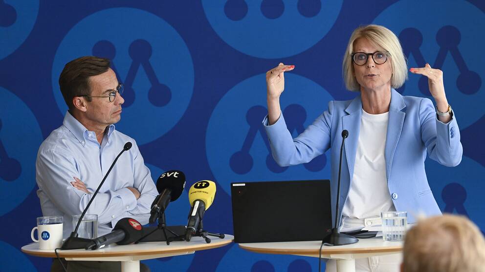 Ulf Kristersson, partiledare och Elisabeth Svantesson, ekonomisk-politisk talesperson.
