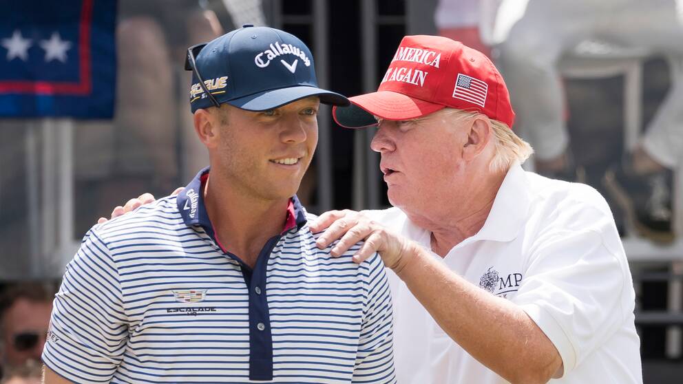 Talor Gooch är en av golfarna som portas från PGA-tourens slutspel. I slutet av juli spelade Gooch på LIV-touren, på Donald Trumps bana i New Jersey.