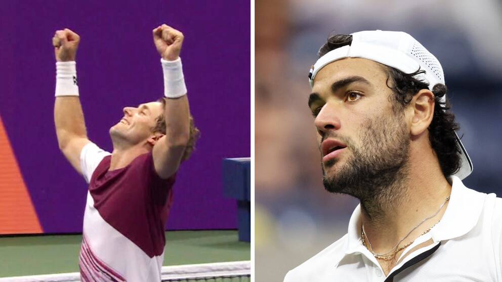 Casper Ruud slog ut Matteo Berrettini ur US Open.