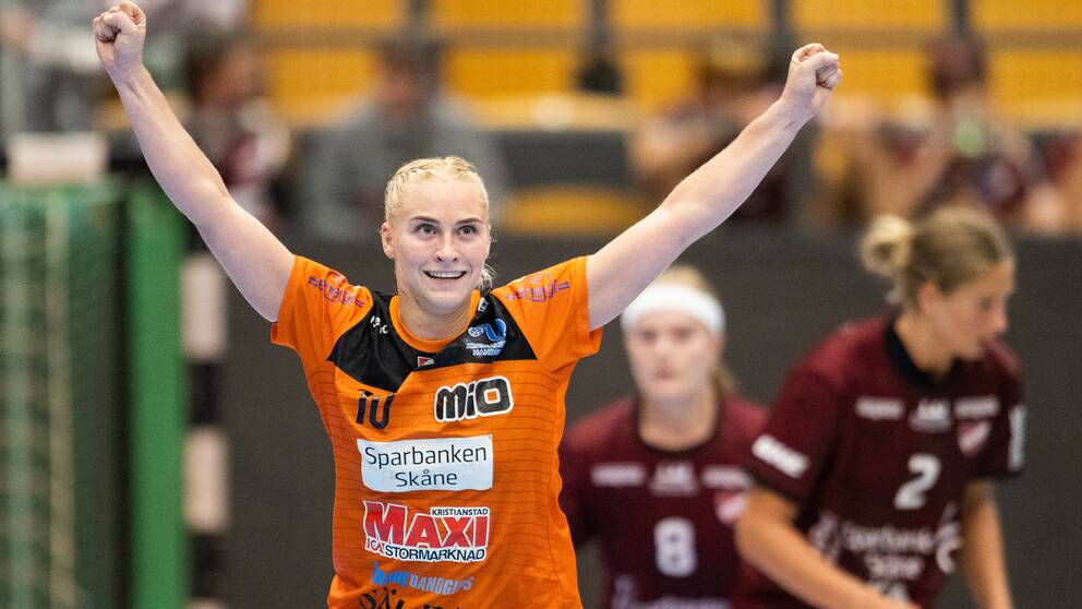 Kristianstads Siw Aabech var målbäst med tio fullträffar mot Skara. Arkivbild.