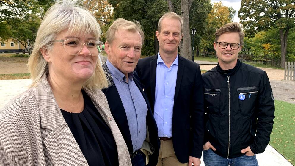Ulrika Jeansson (s), Hugo Andersson (C), Mats Annerfeldt (s, ) och Mikael Wallin (L)