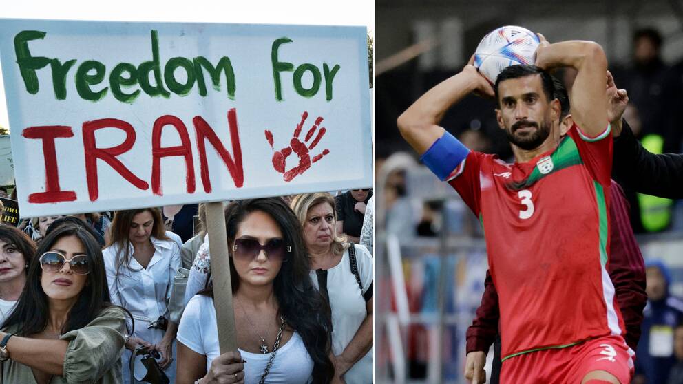 Röster har höjts för att Ehsan Hajsafis Iran ska stoppas från fotbolls-VM.