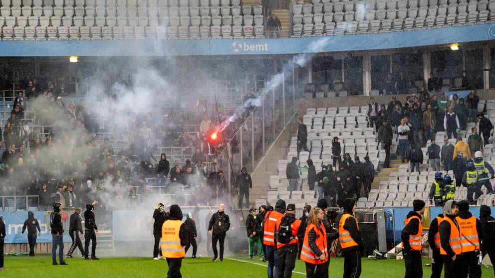 Det utbröt bråk på läktaren efter Malmös match mot Hammarby.