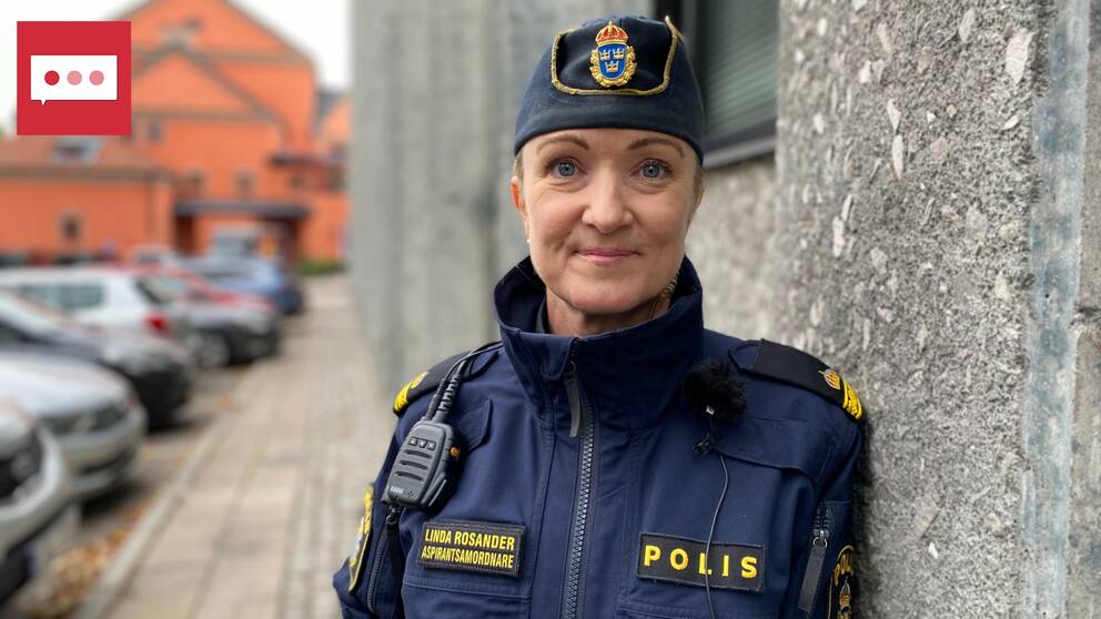 Linda Rosander, aspirantsamordnare vid polisen i Västmanland, svarar på frågor om rekryteringen till polishögkoslan.