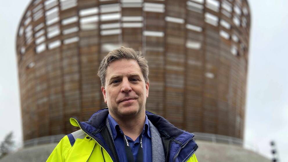 Henrik Enell, divisionschef på NCC vid nya vattentornet Lyra i Örebro.
